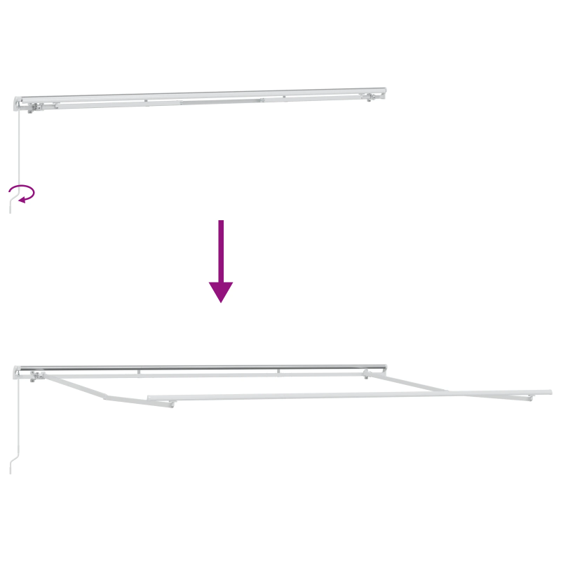 vidaXL Izvelkams jumtiņš Gaiši pelēks 400 × 300 cm