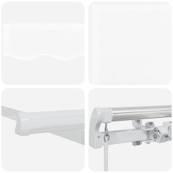 vidaXL Markīze Balts 400 x 350 x 165 cm Poliesters un metāls