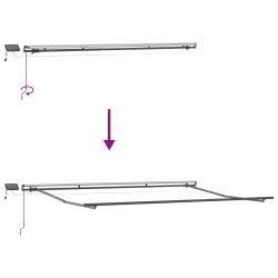 vidaXL Izvelkams jumtiņš Sarkana 400 ×350 cm audums