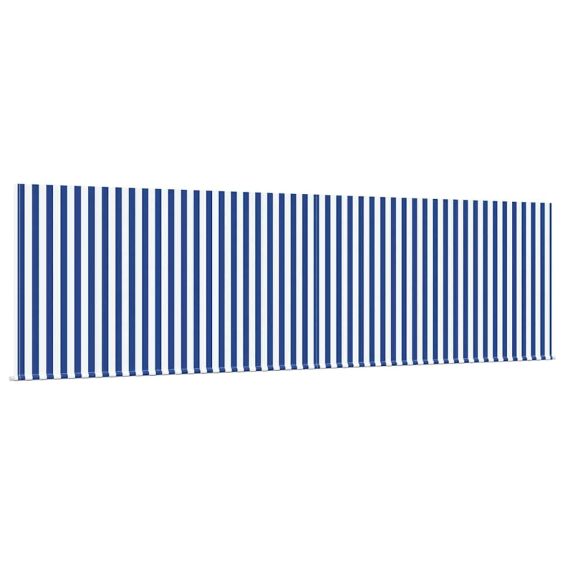 vidaXL Izvelkams jumtiņš Zila un balta 400 × 300 cm