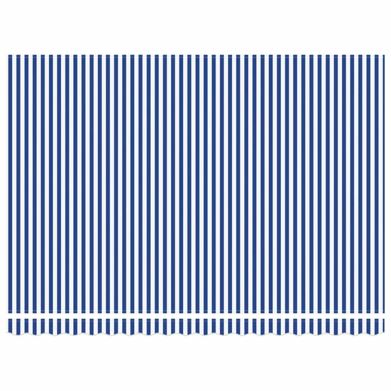 vidaXL Izvelkams jumtiņš Zila un balta 400 × 300 cm