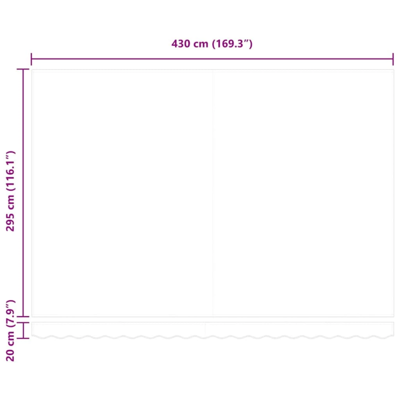 vidaXL Izvelkams jumtiņš Dzeltena un balta 450 × 300 cm