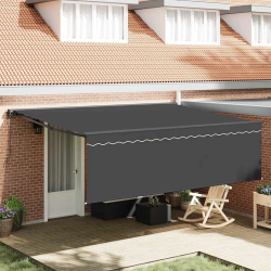vidaXL Ištraukiama markizė Antracitas 450 × 350 cm