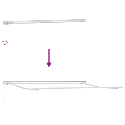 vidaXL Izvelkams jumtiņš Melna 450 × 300 cm Poliesters un alumīnijs