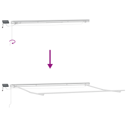 vidaXL Izvelkams jumtiņš Melna 450 × 300 cm Audums un tērauds