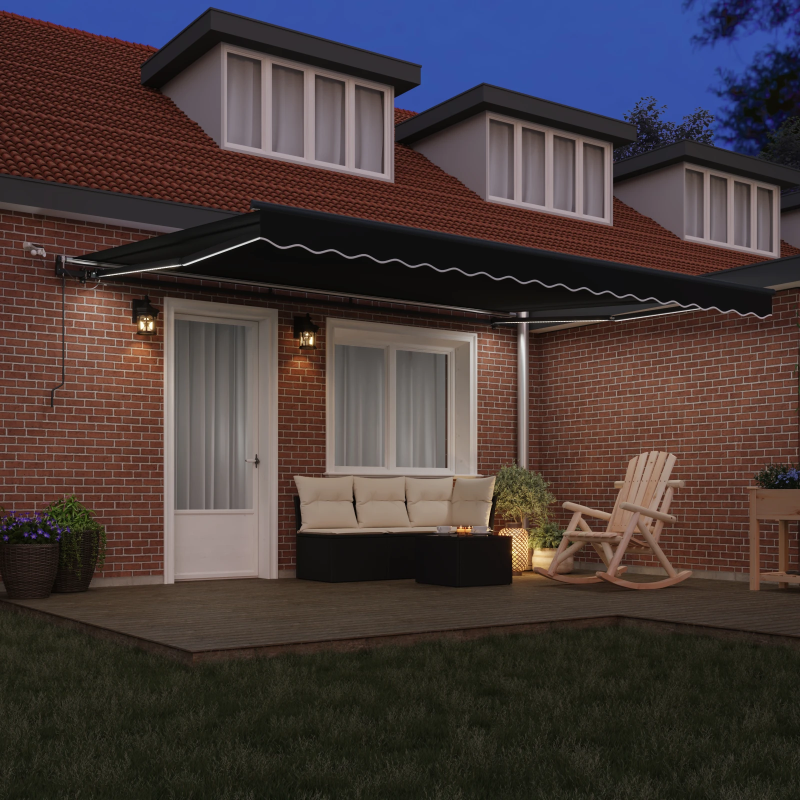 vidaXL Pārsega audums ar Melna 450 × 300 cm Poliesters