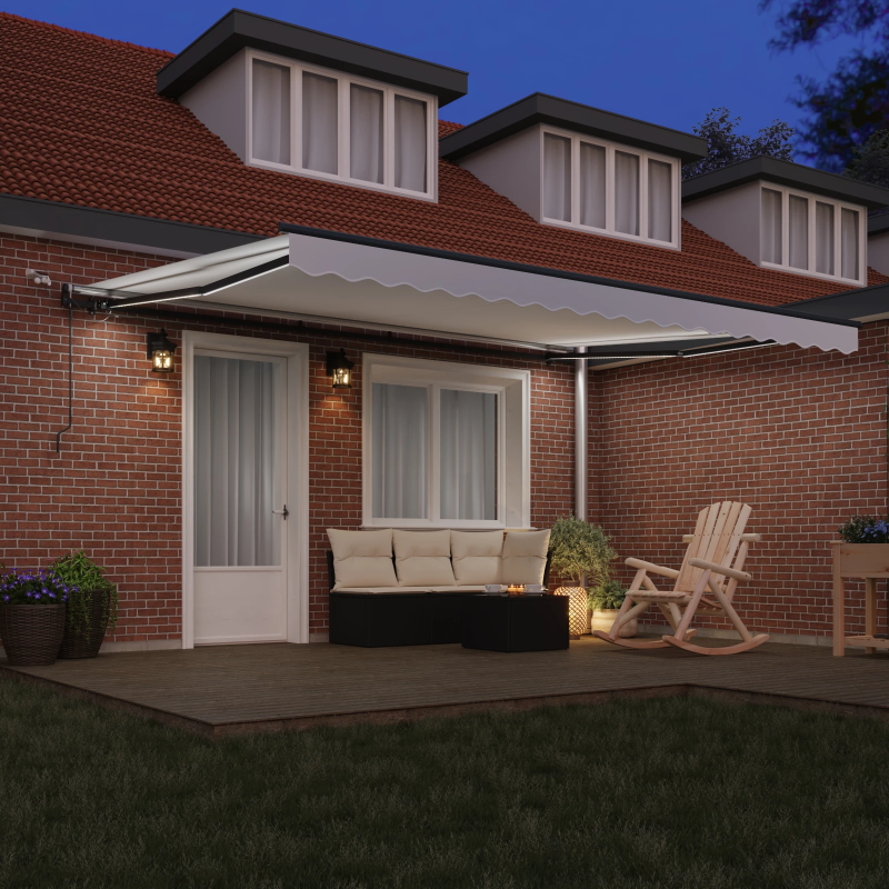 vidaXL Pārsega audums ar Balts 450 × 300 cm Poliesters