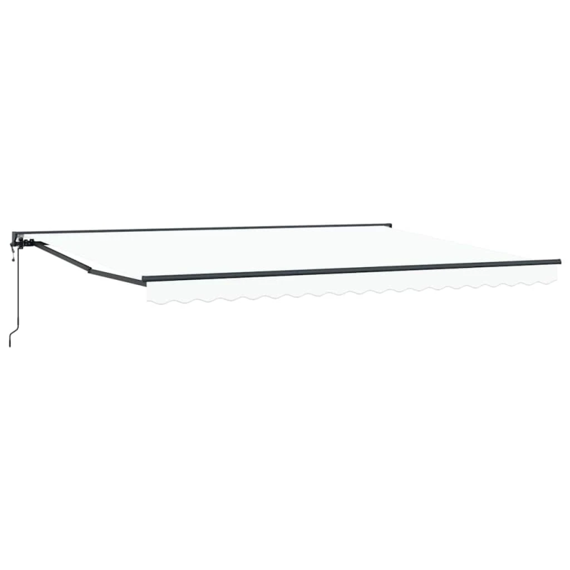 vidaXL Izvelkams jumtiņš Balts 450 × 300 cm Poliesters un metāls