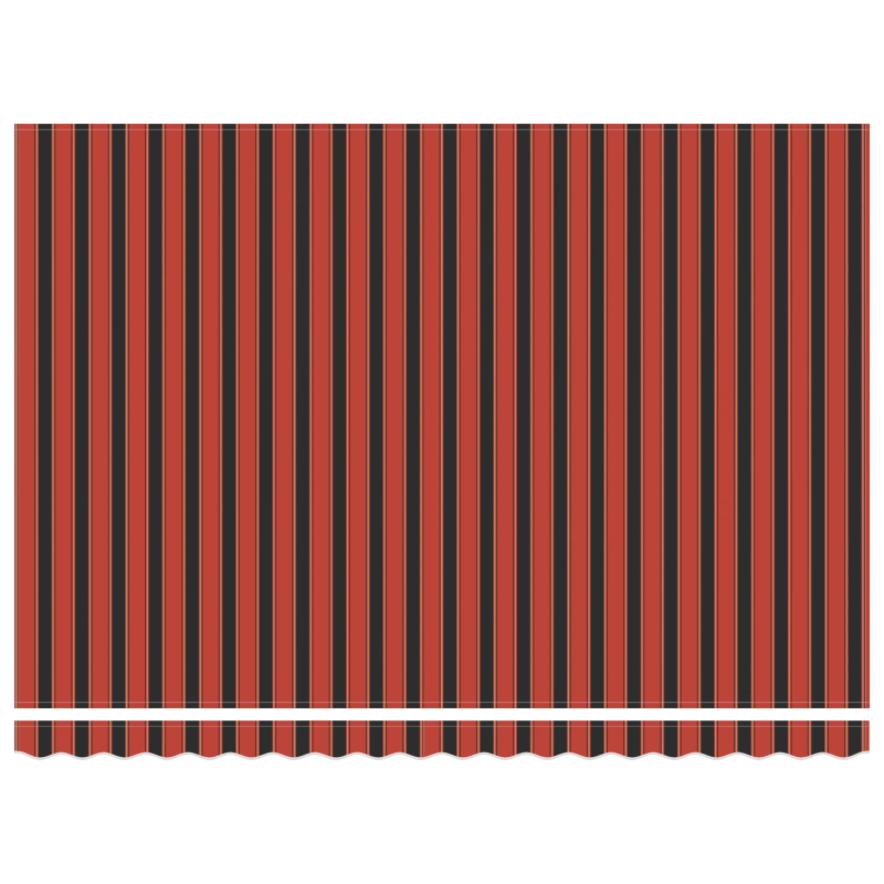 vidaXL Izvelkams jumtiņš oranža un brūna 450 × 350 cm audums