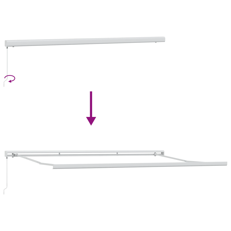 vidaXL Izvelkams jumtiņš Sarkans un Melns 500 × 300 cm