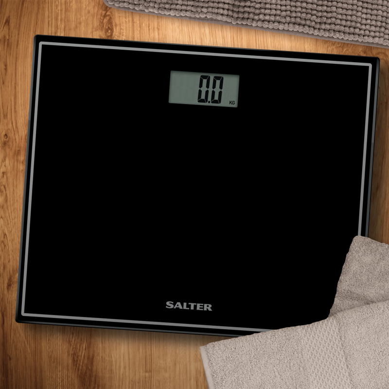 Salter 9207 BCFEU12 Compact Electronic Bathroom Scale - Black
