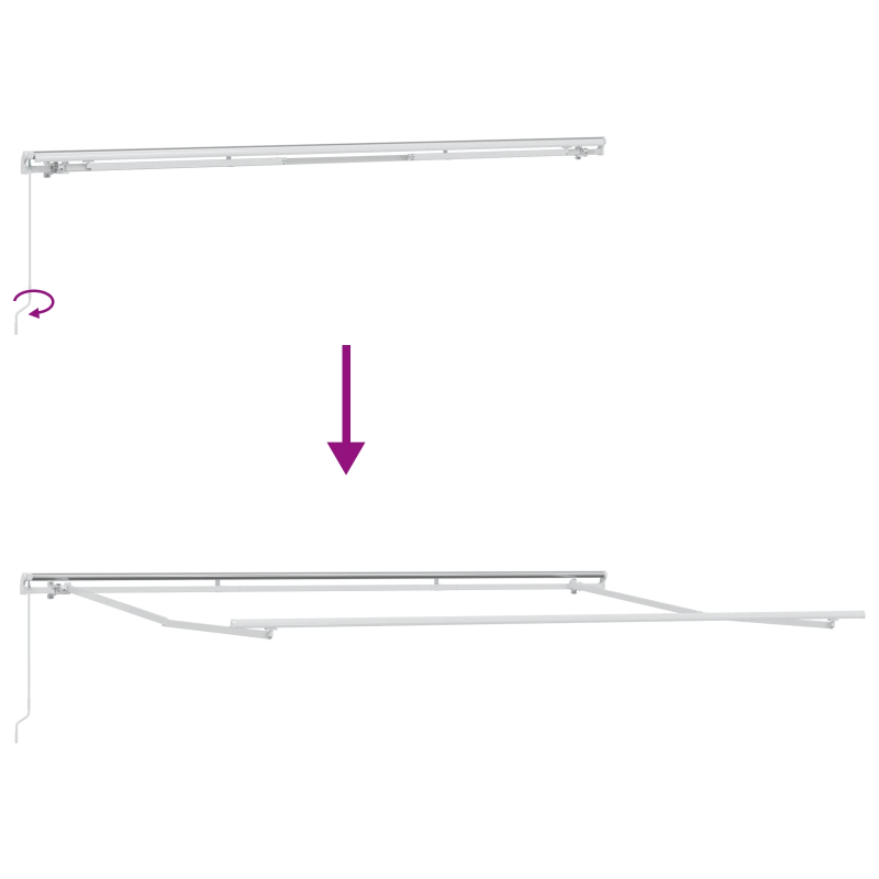vidaXL Markīze Dzeltena un oranža 500 x 300 x 165 cm