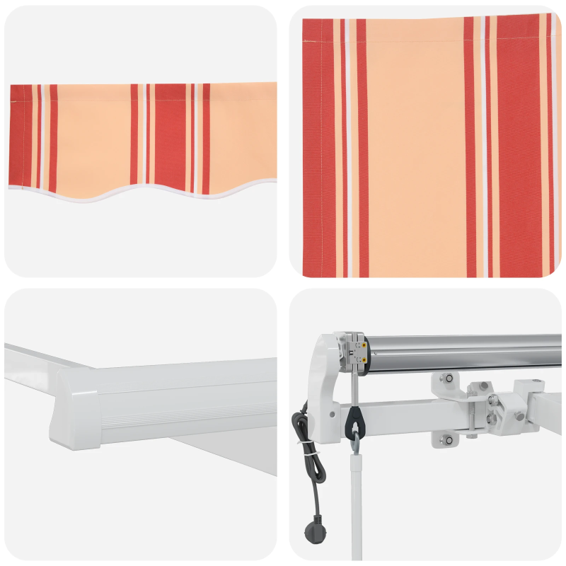 vidaXL Izvelkams jumtiņš Dzeltena un oranža 500 × 300 cm audums