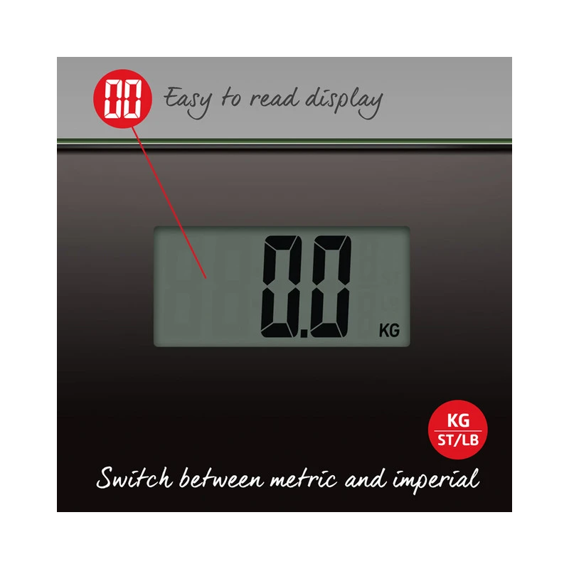 Salter 9205 BK3RCEU16 Large Display Glass Electric Scale Black