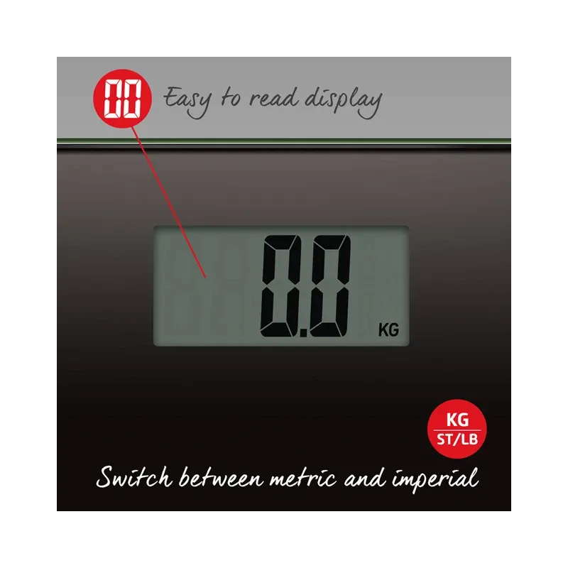 Salter 9205 BK3RCEU16 Large Display Glass Electric Scale Black