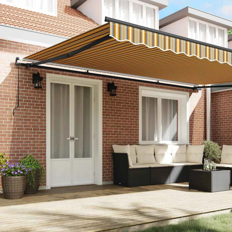 vidaXL Izvelkams jumtiņš Daudzkrāsains 500 × 300 cm