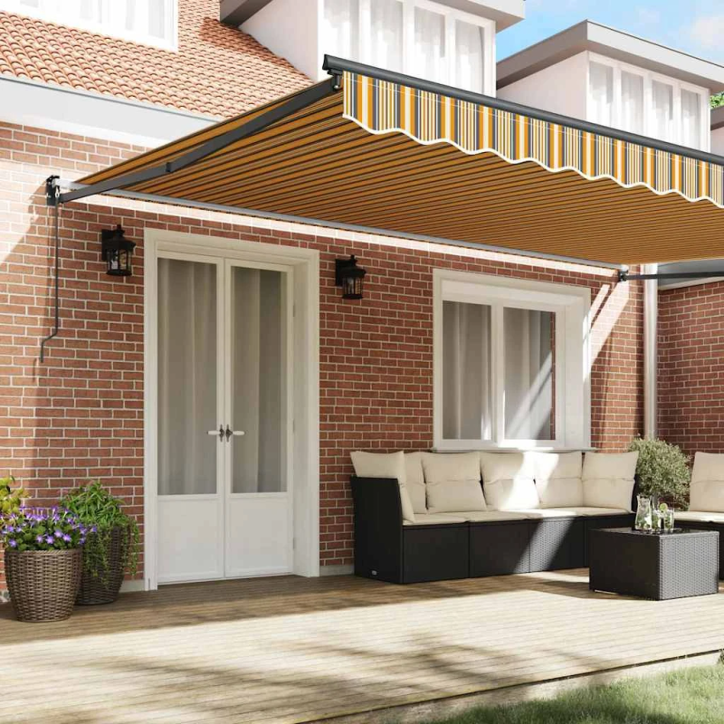 vidaXL Izvelkams jumtiņš Daudzkrāsains 500 × 300 cm