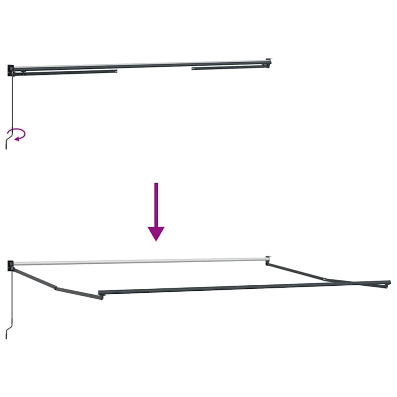 vidaXL Izvelkams jumtiņš Daudzkrāsains 500 × 300 cm