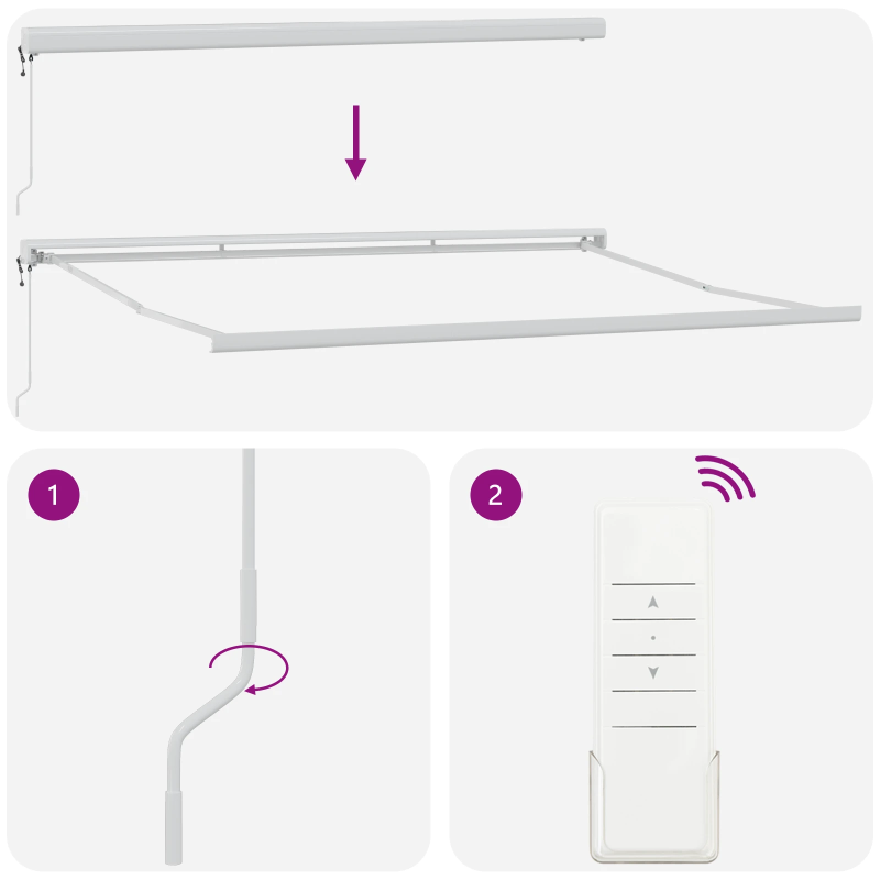 vidaXL Markīze Daudzkrāsains 500 x 300 x 165 cm