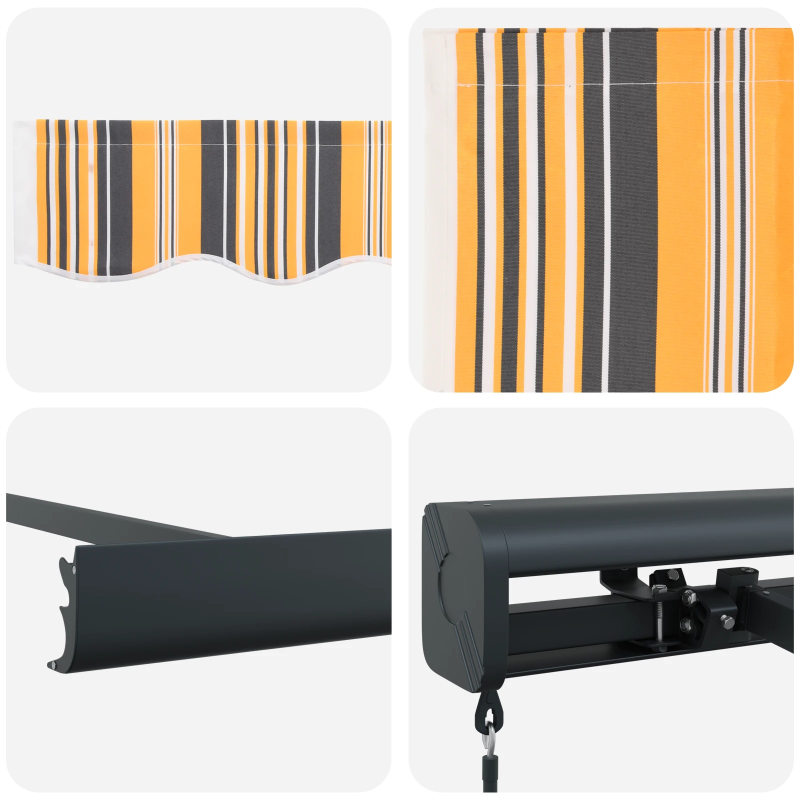 vidaXL Izvelkams jumtiņš Daudzkrāsains 500 × 300 cm Audums un Metāls