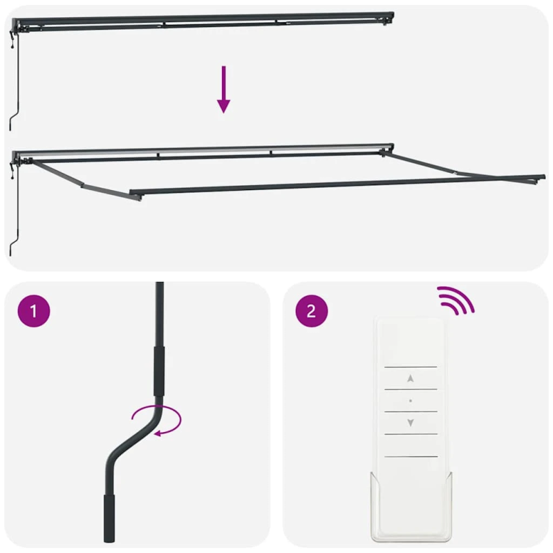 vidaXL Izvelkams jumtiņš Dzeltena un pelēka 500 × 300 cm