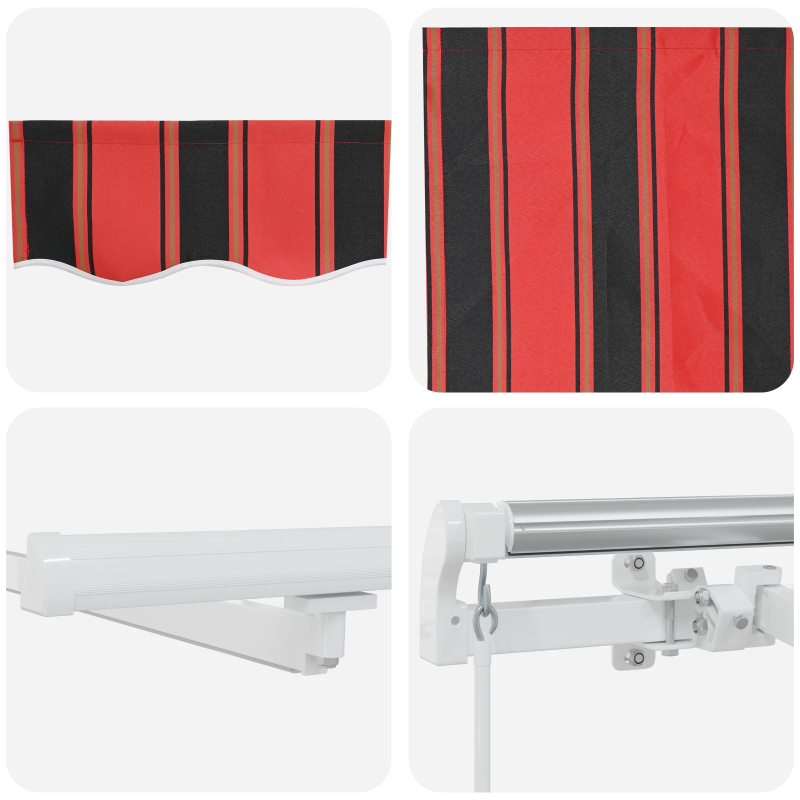 vidaXL Izvelkams jumtiņš oranža un brūna 600 × 300 cm