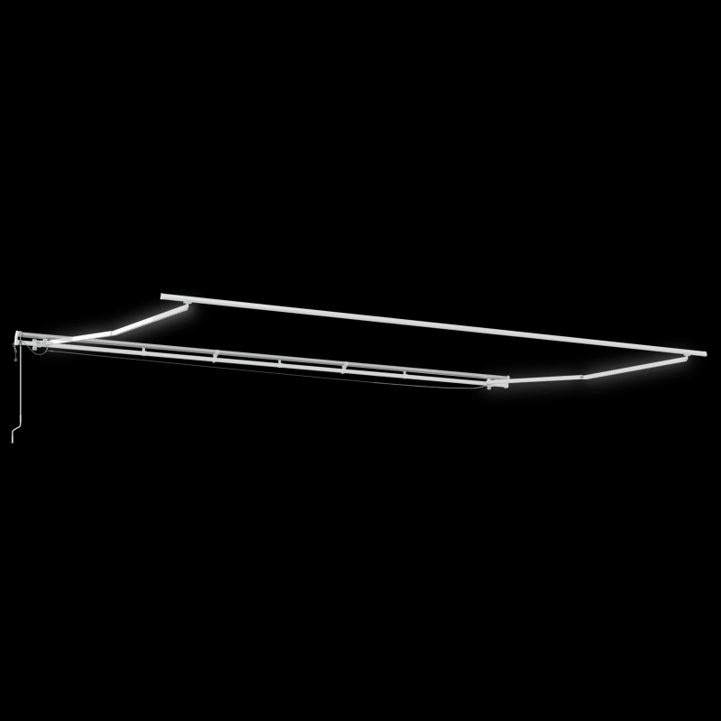 vidaXL Izvelkams jumtiņš Oranžs un brūns 600 × 300 cm