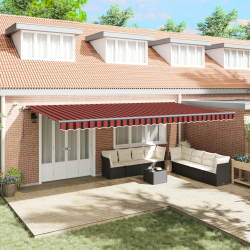 vidaXL Pārsega audums ar oranža un brūna 600 × 300 cm Poliesters