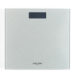 Salter 9037 SVGL3RCFXAS Glitter Glass Personal Bathroom Scale - Silver