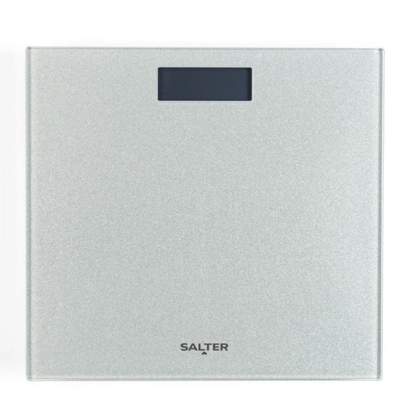 Salter 9037 SVGL3RCFXAS Glitter Glass Personal Bathroom Scale - Silver