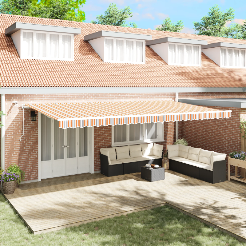 vidaXL Izvelkams jumtiņš Daudzkrāsains 600 × 300 cm