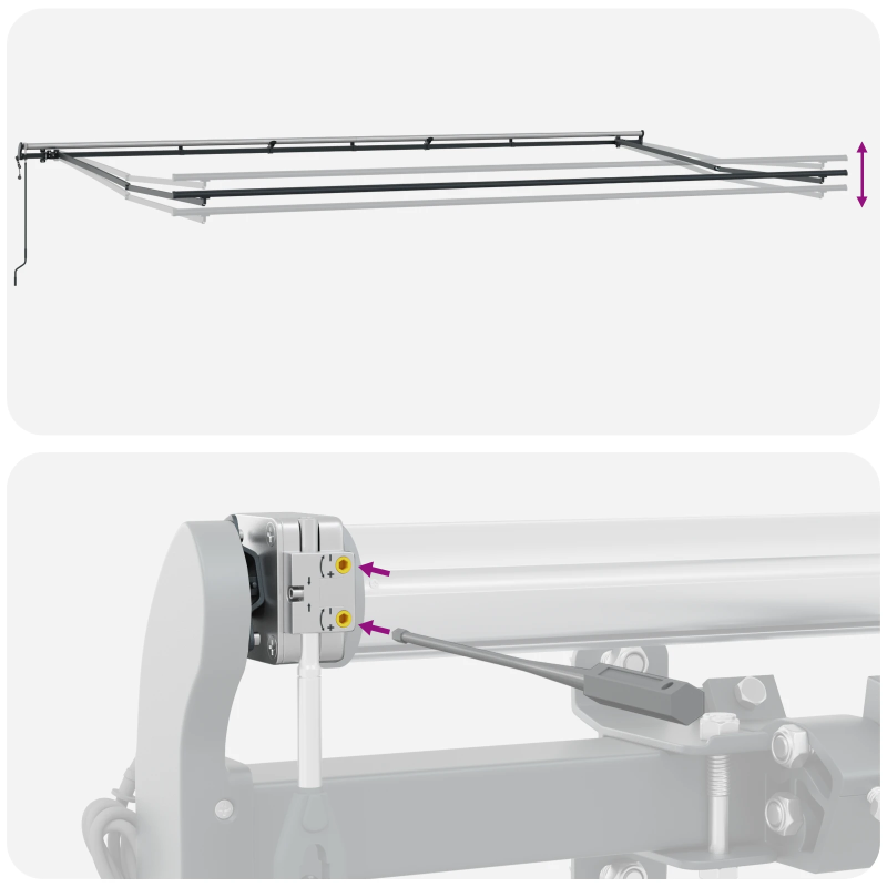 vidaXL Izvelkams jumtiņš Daudzkrāsains 600 × 350 cm