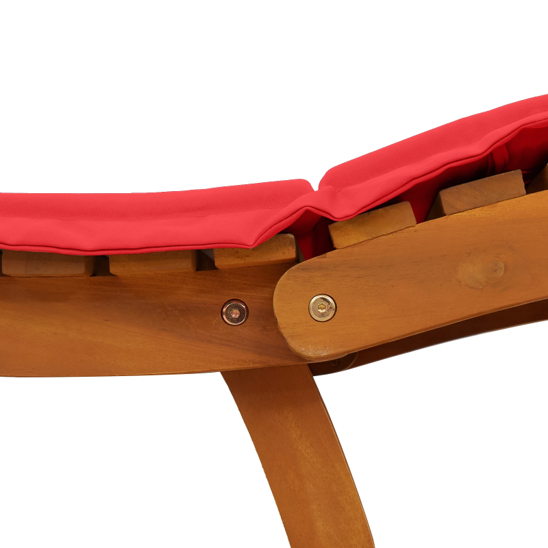 vidaXL Sauļošanās zvilnis 2 pcs Sarkana Cietā akācijas koks