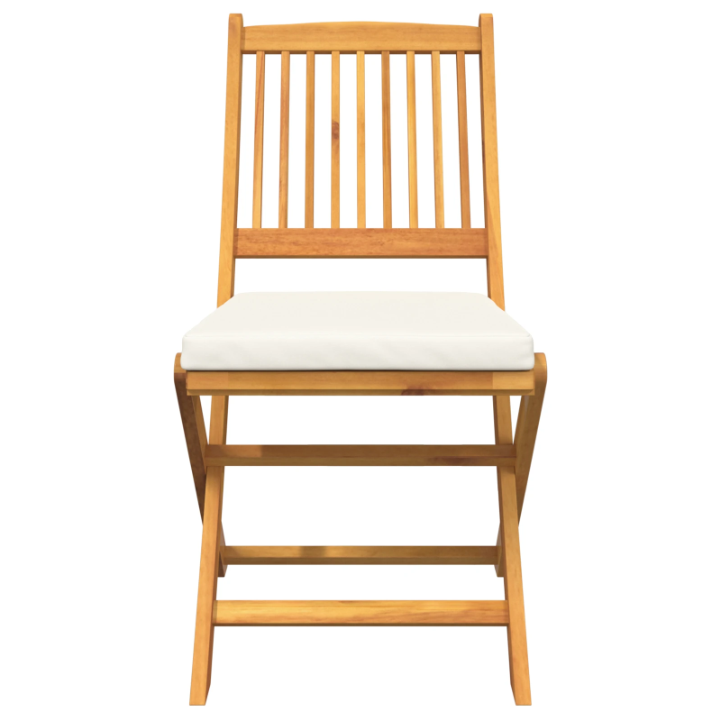 vidaXL Saliekamā krēsls ar spilvenu 2 pcs Balts 49 x 57.5 x 92cm