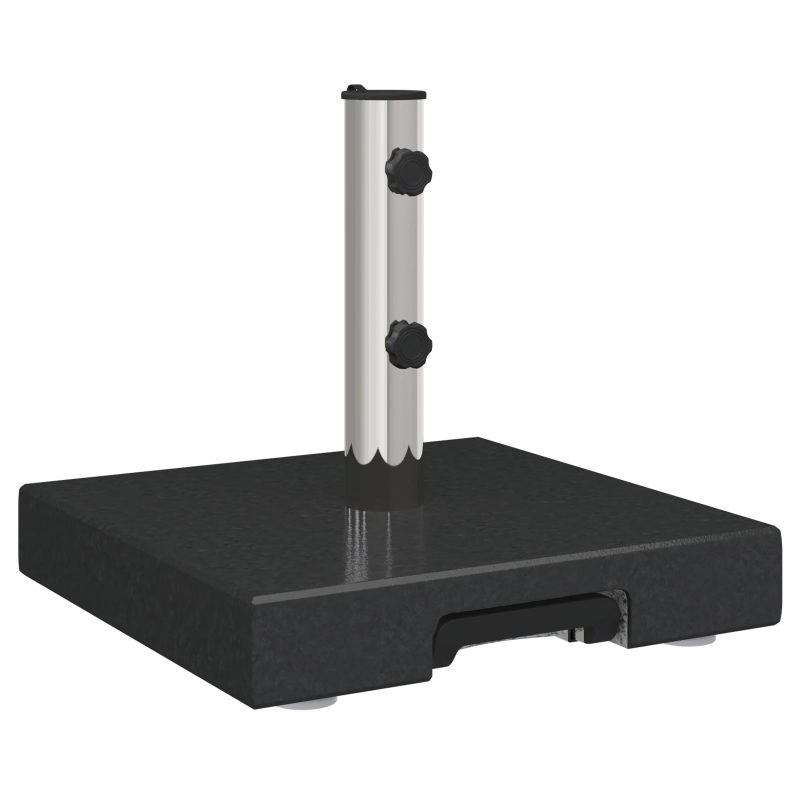 vidaXL Saulessarga pamatne Melna 41 x 41 x 37 cm Granīts