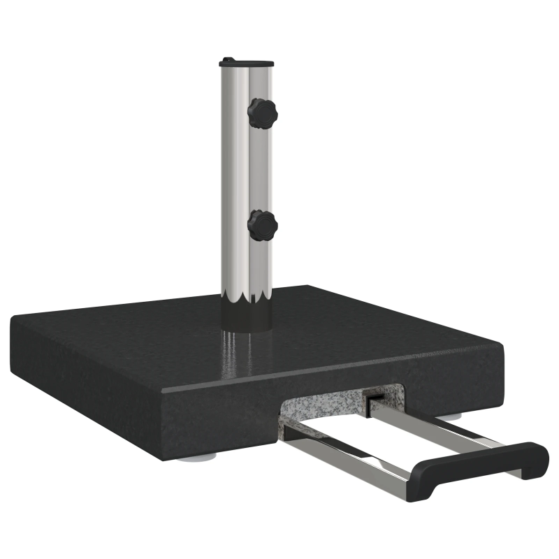 vidaXL Saulessarga pamatne Melna 41 x 41 x 37 cm Granīts