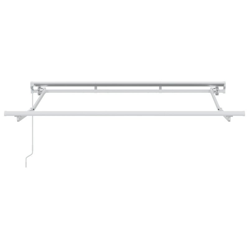 vidaXL Pārklājuma struktūra Balts 2,5 x 2 m Pulverkrāsots tērauds