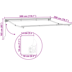 vidaXL Pārklājuma struktūra Balts 3 x 2 m Pulverkrāsots tērauds