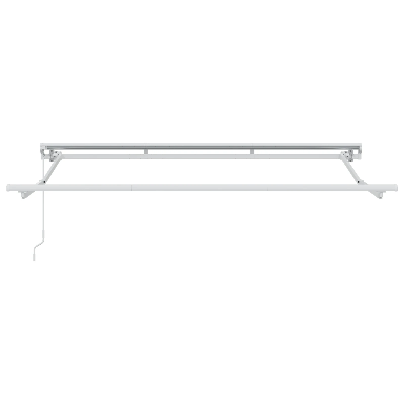 vidaXL Pārklājuma struktūra Balts 3 x 2 m Pulverkrāsots tērauds