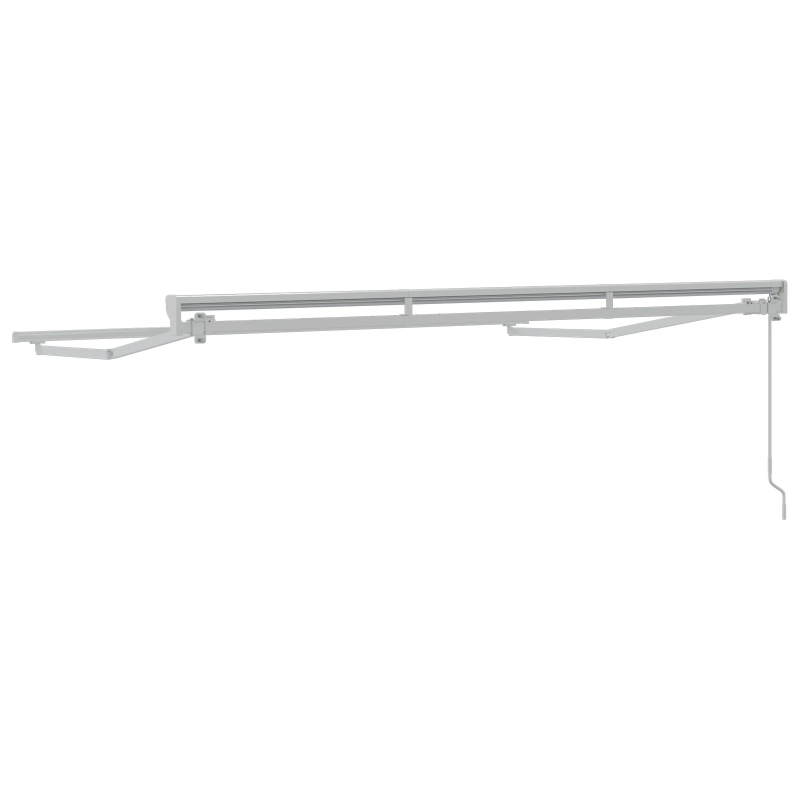 vidaXL Pārklājuma struktūra Balts 3 x 2 m Pulverkrāsots tērauds