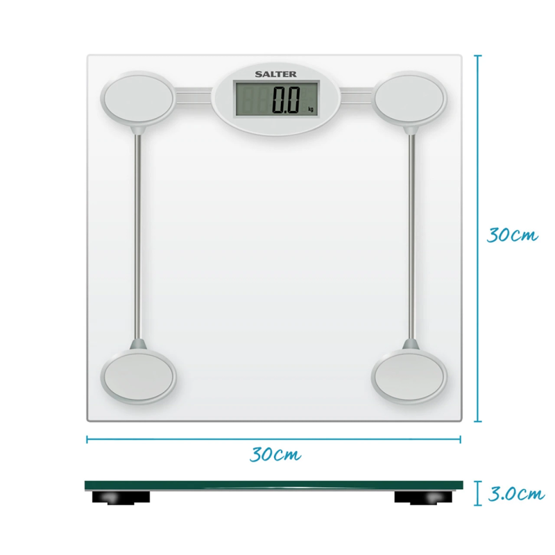Salter 9018S SV3RCFEU16 Glass Electronic Bathroom Scale