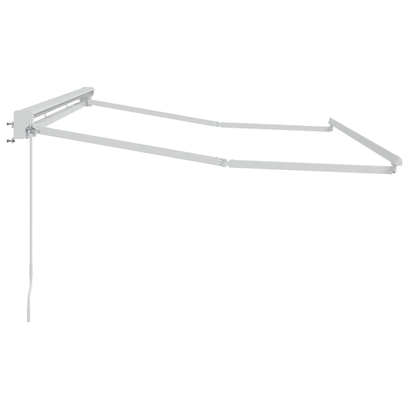 vidaXL Pārklājuma struktūra Balts 3,5 x 2 m Pulverkrāsots tērauds