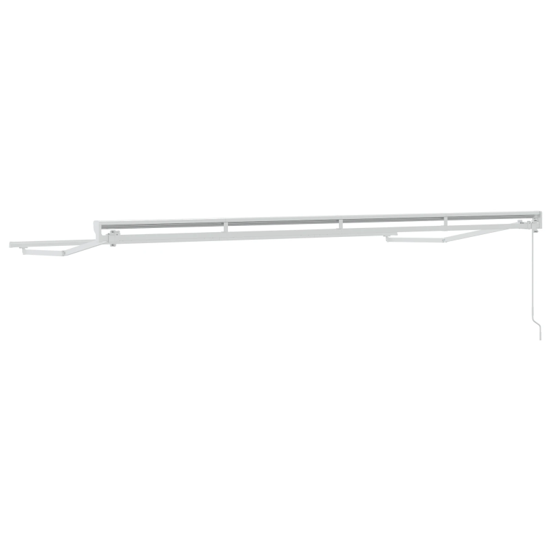 vidaXL Pārklājuma struktūra Balts 4 x 2 m Pulverkrāsots tērauds