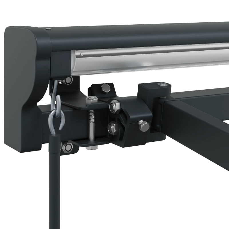 vidaXL Pārklājuma struktūra Antracīts 4 × 3 m Pulverkrāsots tērauds