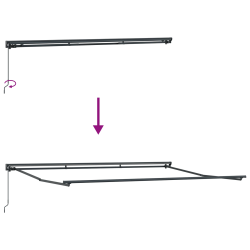 vidaXL Pārklājuma struktūra Antracīts 4,5 × 3 m Pulverkrāsots tērauds