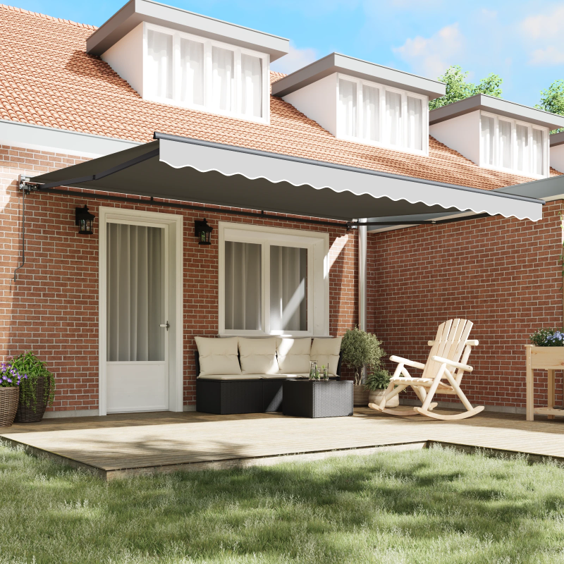 vidaXL Pārklājuma struktūra Antracīts 4,5 × 3 m Pulverkrāsots tērauds