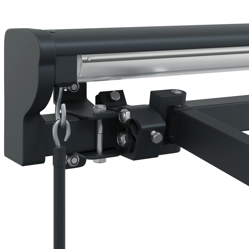 vidaXL Pārklājuma struktūra Antracīts 5 x 3 m Pulverkrāsots tērauds