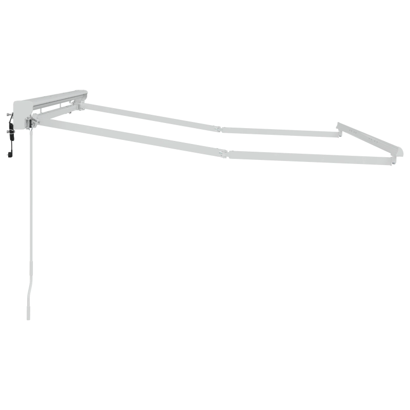 vidaXL Pārklājuma struktūra Balts 2,5 x 2 m Pulverkrāsots tērauds