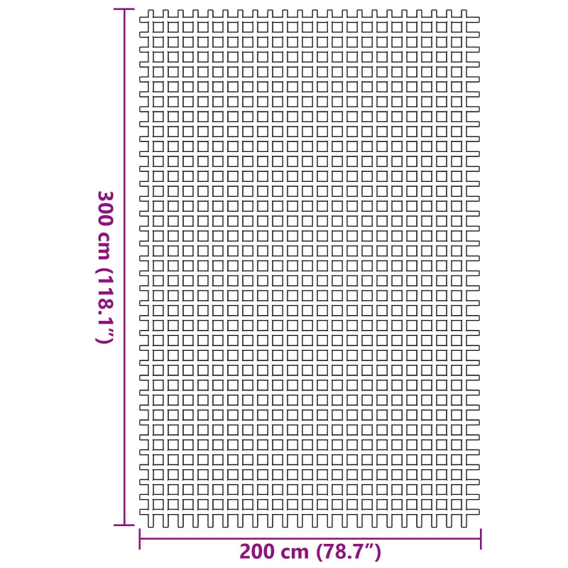 vidaXL Telts paklājs Zaļa 300 x 200 cm Poliesters