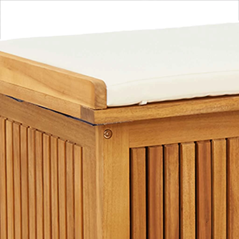 vidaXL dārza spilvenu kaste, 113x50x60,5 cm, akācijas masīvkoks